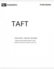 DAIHATSU TAFT 2025 OWNERS MANUAL